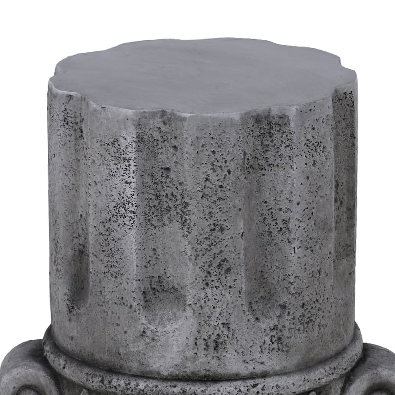 Modern Small Round Side Table for Cement Outdoor Garden Accent indoor and Outdoor