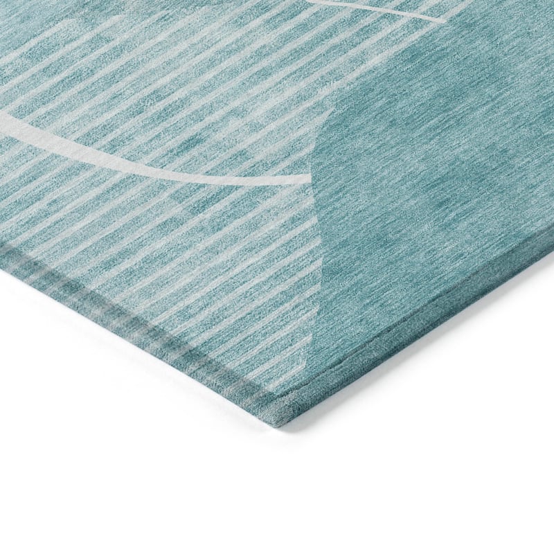 Machine Washable Indoor/ Outdoor Chantille Abstract Modern Rug