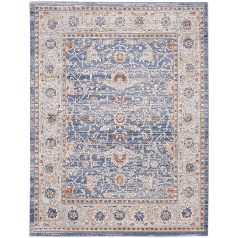 New Concept Washables Series 4 Indoor only Persian Area Rug - 7' 10" x 9' 10" - Grey/Blue - Rectangle