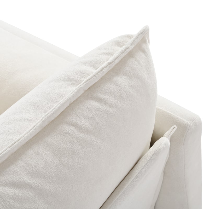 3-pieces Chenille Cloud Loveseat Sofa & Armchair Set with Deep Seat Couch and 3 Pillows