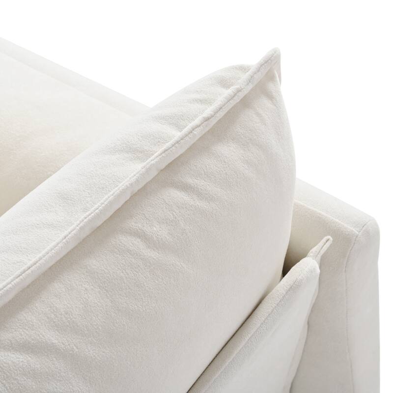 Oversized Cloud Couch Chenille Loveseat Sofa with Side Pockets, Armrest Pillows, Deeper Seat and Thickened Seat Cushions