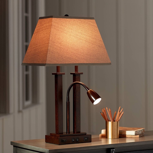 Hotel style lamps with usb on sale