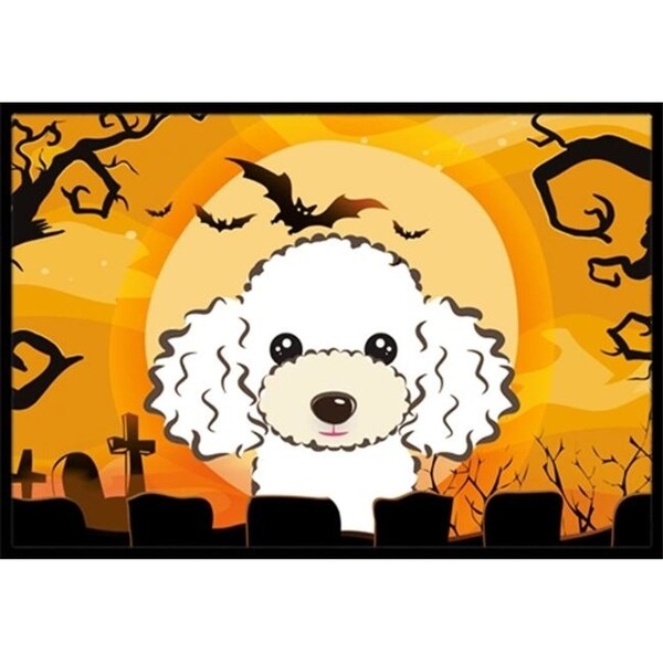 Carolines Treasures BB1815MAT Halloween White Poodle Indoor & Outdoor Mat 18 x 27 in.
