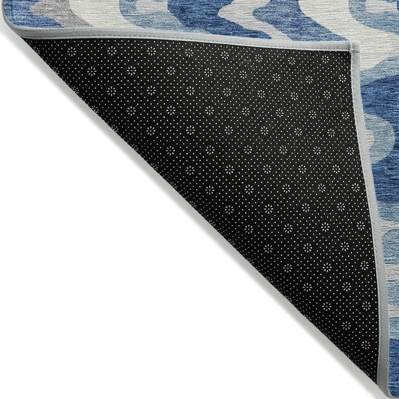 Machine Washable Indoor/ Outdoor Chantille Abstract Ripples Rug