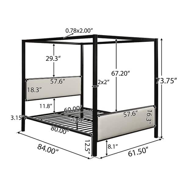 Duane Traditional Fabric Canopy Queen Bed by Christopher Knight Home