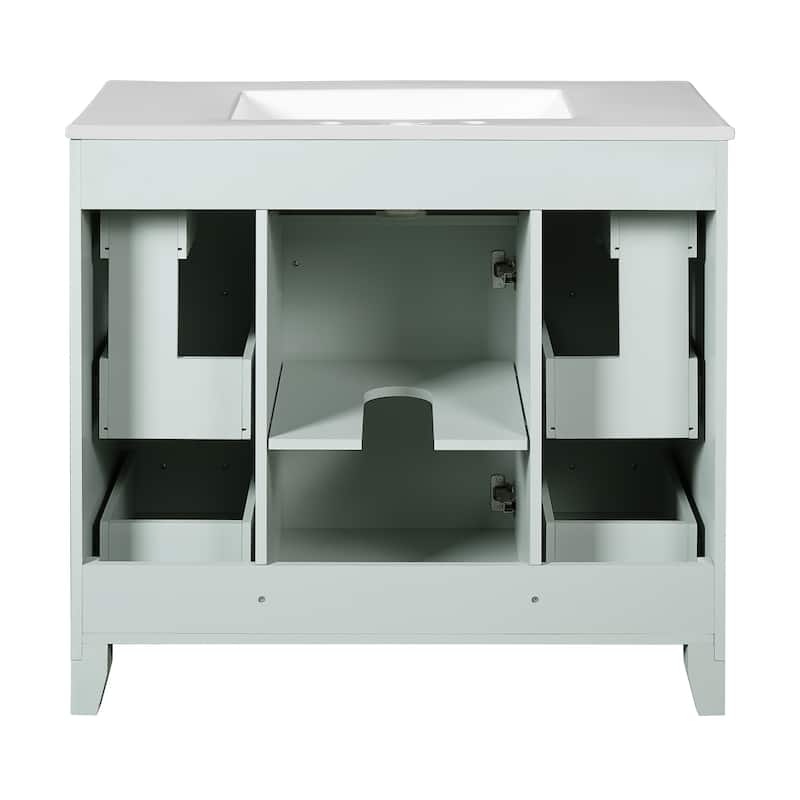 GDFStudio - Zyra Wood 36" Bathroom Vanity
