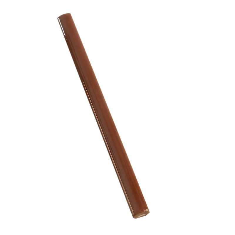 Apollo tile 0.5" x 8" Horizonte Glossy Caramel Ceramic Tile (0.27 sq ft/case) - 10 Pack