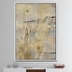 preview thumbnail 5 of 5, Designart "Geometric Cream Block II" Modern Glam Framed Canvas - Multi-color 24 In. Wide X 32 In. High - White