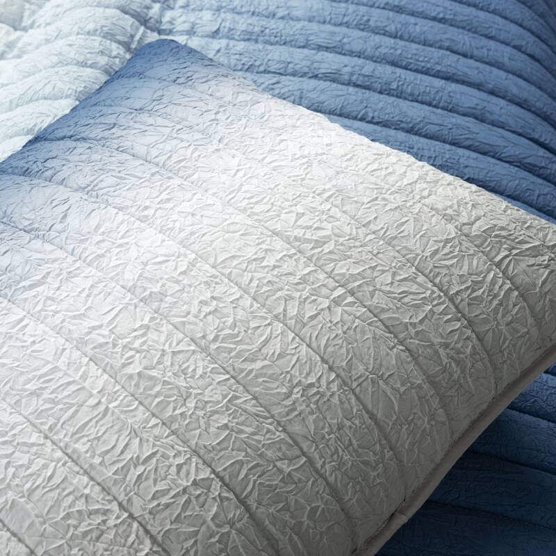 Lush Decor Crinkle Ombre 3 Piece Quilt Set