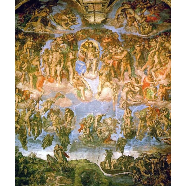 Easy Art Prints Michelangelo's 'The Last Judgement, Sistine Chapel' Premium Canvas Art
