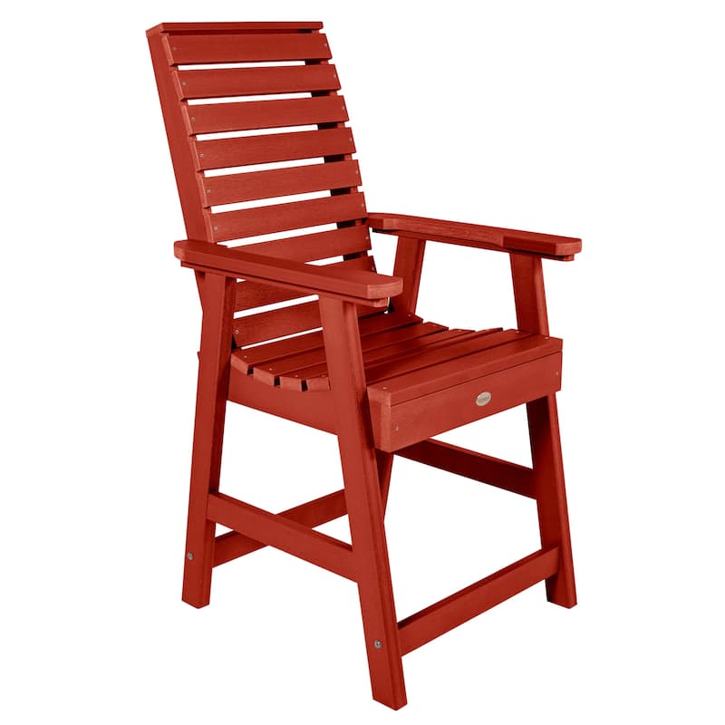 HIGHWOOD Weatherly Eco-friendly Outdoor Counter-Height Armchair - Rustic Red