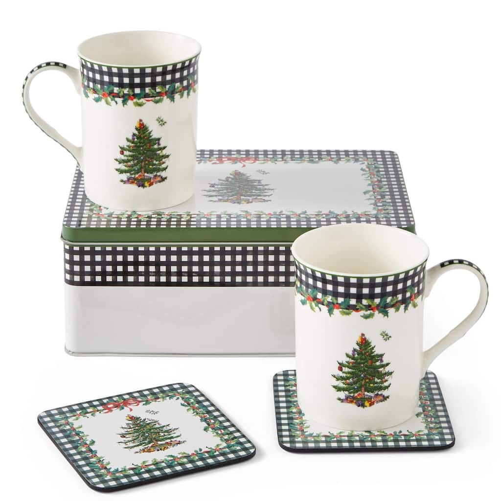 Spode Christmas Tree Annual 2024 5 Piece Mug and Tin Set