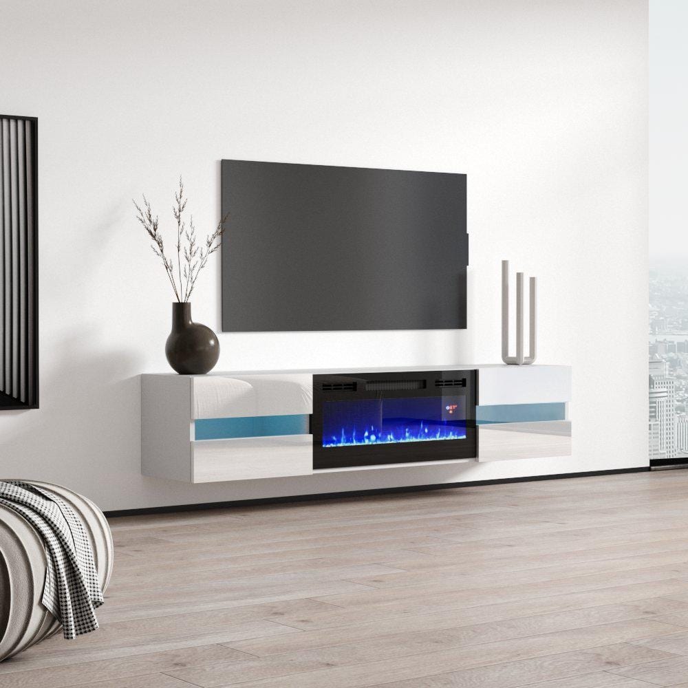 Metro EF Wall Mounted Electric Fireplace 72" TV Stand - Picture 12 of 14