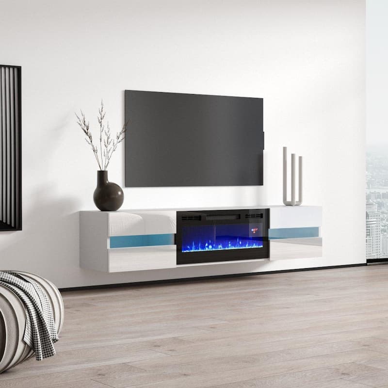 Metro EF Wall Mounted Electric Fireplace 72" TV Stand
