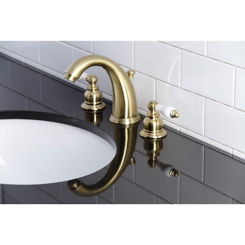 Kingston Brass Victorian Deck Mount Widespread Bathroom Faucet