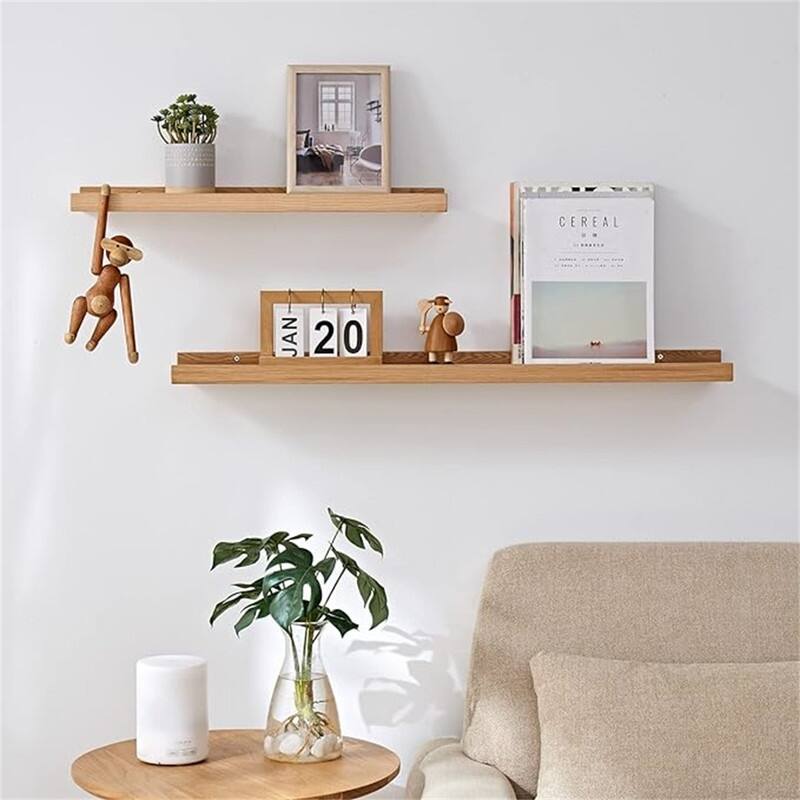 24-36-48 in Floating Shelves Wall Mounted Set of 2 - 24"D x 4"W x 1.5"H