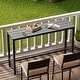 preview thumbnail 78 of 131, Crestlive Products Patio Outdoor Rectangle Bar Table Combinable Pub Table 55.12 inches long - Grey