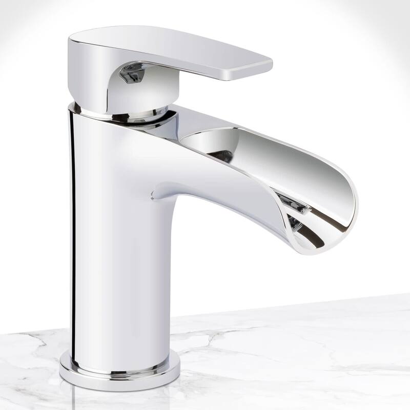Miseno MNO5882L Cascade Single Hole Bathroom Faucet - Polished Chrome
