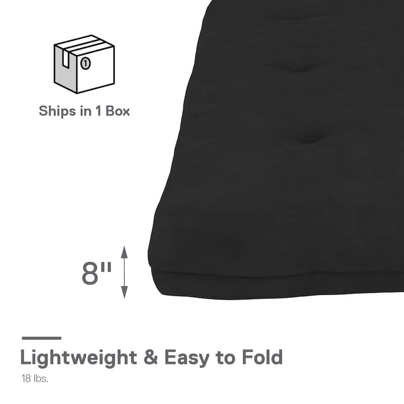 DHP Eve 8" Thermobonded Polyester Fill Futon Mattress