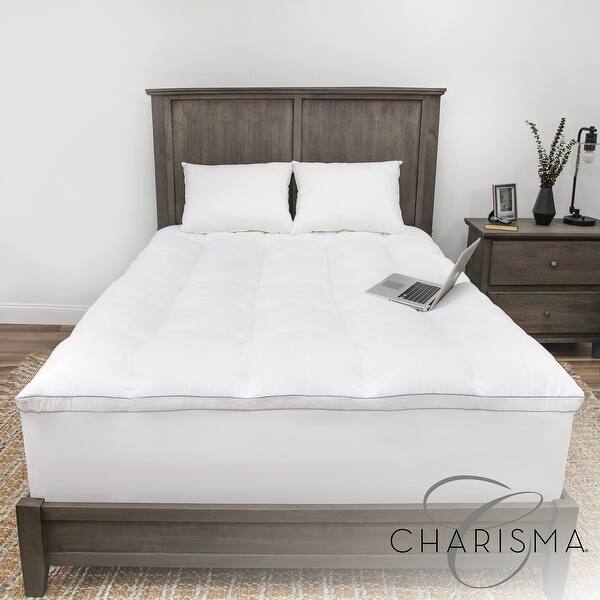 Shop Luxury Plush 3 5 Inch Memory Foam Cluster And Gel Fiber Mattress Topper From Charisma Overstock 31770107