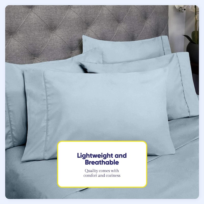 Sweet Home Collection 6 Piece Sheet Set, Deluxe Ultra Soft 1500 Series, Double Brushed Microfiber