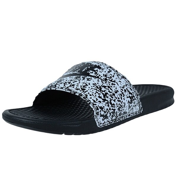 nike sandals white and black