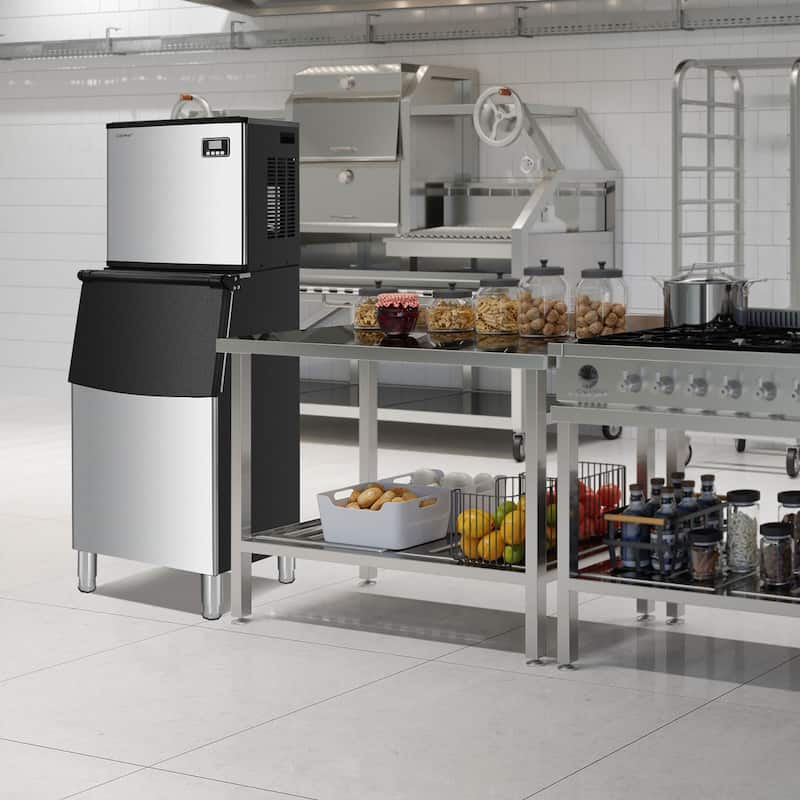 Costway Split Commercial Ice Maker 353LBS/24H Ice Machine w/ 198 LBS - See Details