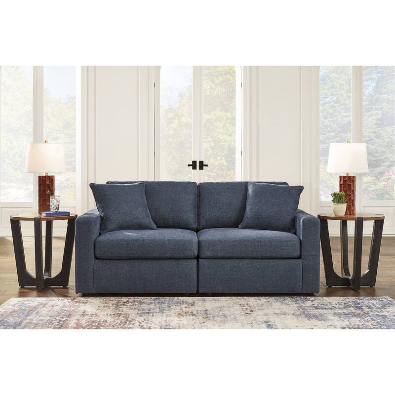 Signature Design by Ashley Modmax 2-Piece Loveseat - 76" W x 37" D x 36" H - Blue