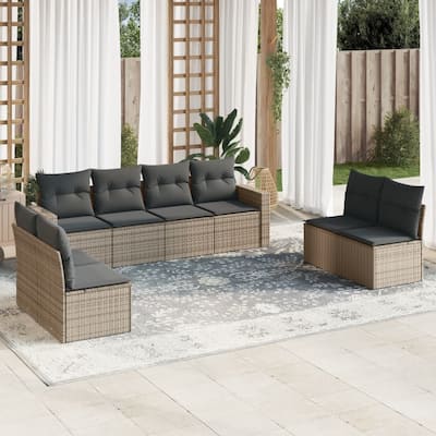 vidaXL Garden Sofa Set Grey - 21.7 x 21.7 x 14.6