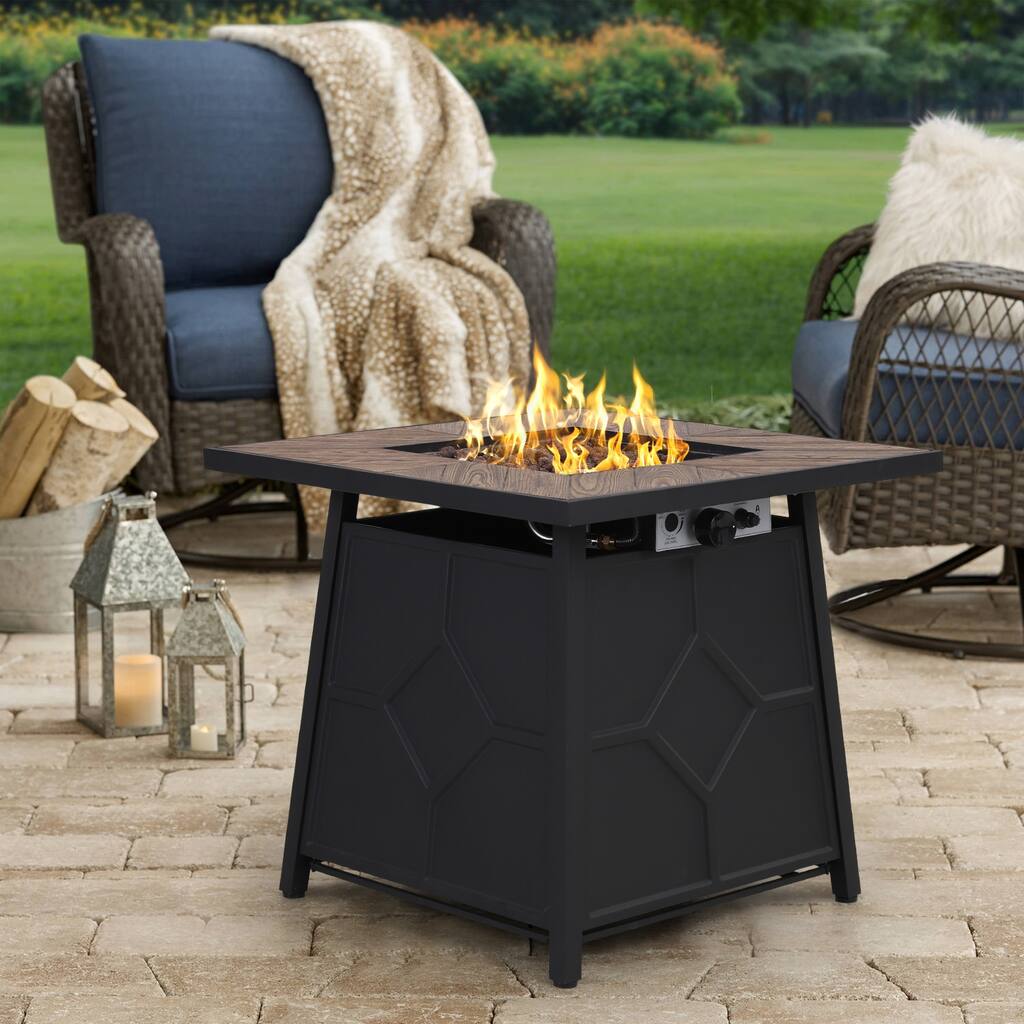 28" Propane Fire Pit Table with TerraFab Top CSA Certificated 40,000 BTU