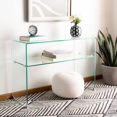 SAFAVIEH Hollis Clear Console Table - 43.3" x 13.8" x 29.5"