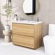 preview thumbnail 73 of 85, Floating Bathroom Vanity with Integrated Resin Top