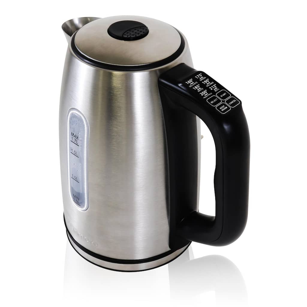 Kenmore 1.7L Cordless Electric Tea Kettle with 6 Temperature Pre-Sets
