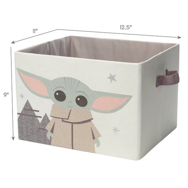 Lambs & Ivy Star Wars Grogu/Baby Yoda Foldable/Collapsible Storage Bin/Basket
