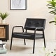 preview thumbnail 5 of 33, Glitzhome Set of 2 25.75"W Mid-Century Modern Leatherette Accent Chair - 25.75" W X 29.75" H X 29.75" D