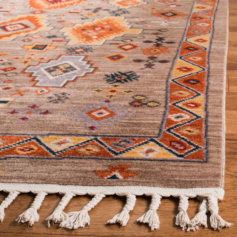 SAFAVIEH Farmhouse Nadide Boho Tribal Polyester Rug