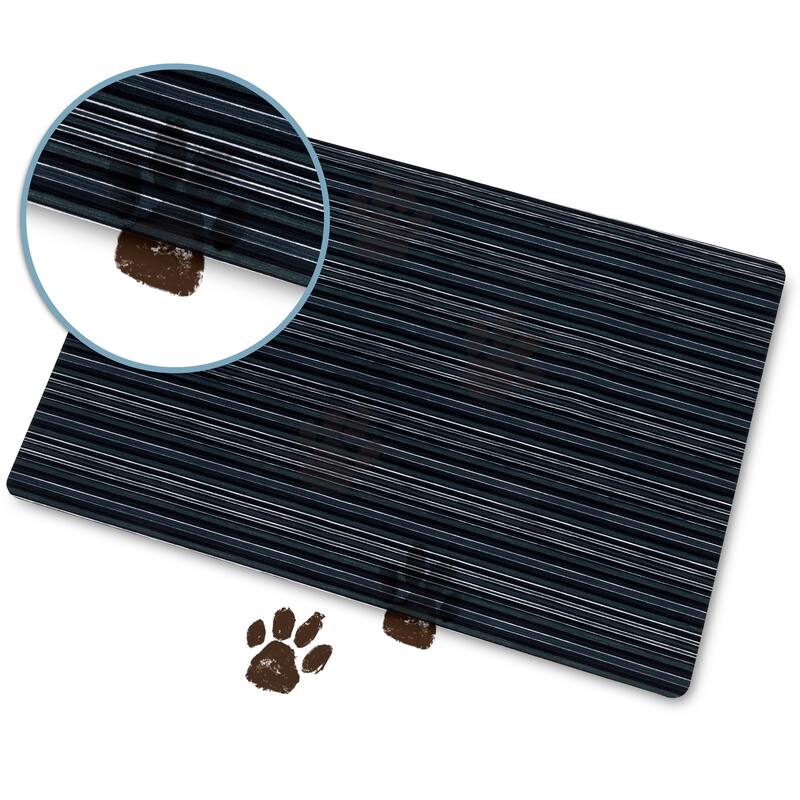 SoHome Smooth Step Striped Machine Washable Kitchen Mat, 24"x35"