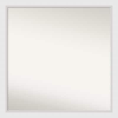 Non-Beveled Custom Wall Mirror - Blanco White Frame
