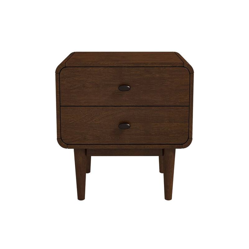 GDFStudio - Alexa Modern Mid-Century Nightstand with Solid Wood Frame & Tapered Legs