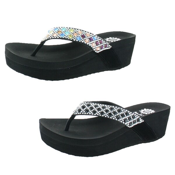 yellow box rhinestone wedges