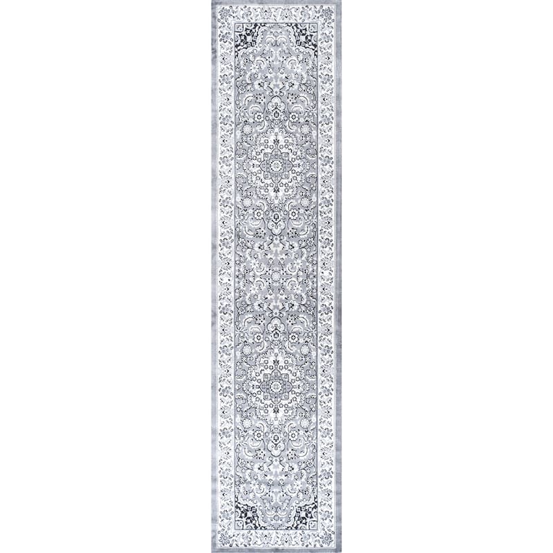 JONATHAN Y Acanthus Modern Persian Floral Area Rug - 2 X 10 - Gray/Ivory