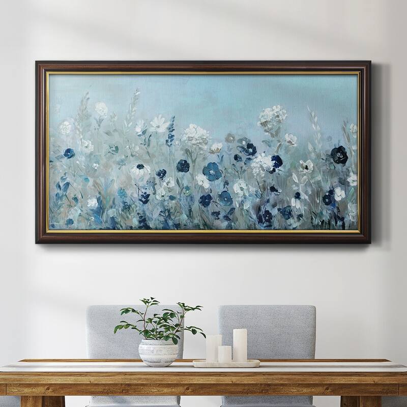 Teal Light Garden Premium Framed Canvas- Ready to Hang