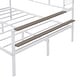 preview thumbnail 24 of 34, Metal Daybed with Movable Desk, Metal Slat Support Bed Frame Metal Grid, Shelves and Clothes Hanger