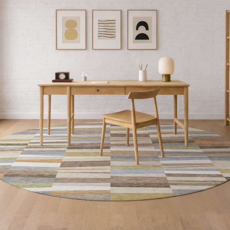 Machine Washable Indoor/ Outdoor Modern Antonito Chantille Rug