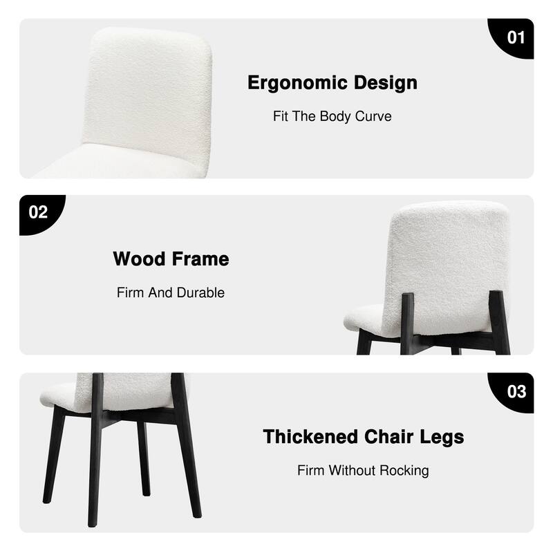 Lumioca Vivica Upholstered Modern Dining Chairs Set of 2