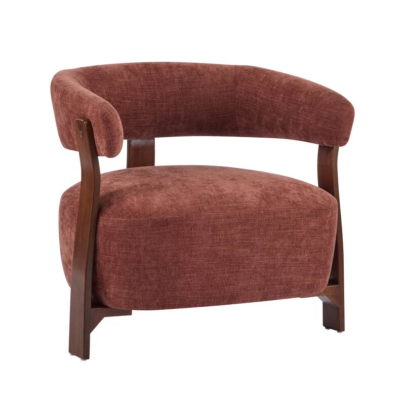 Christopher Knight Home - Accent Arm Chair Modern Upholstered Chair with Bent Wood Legs