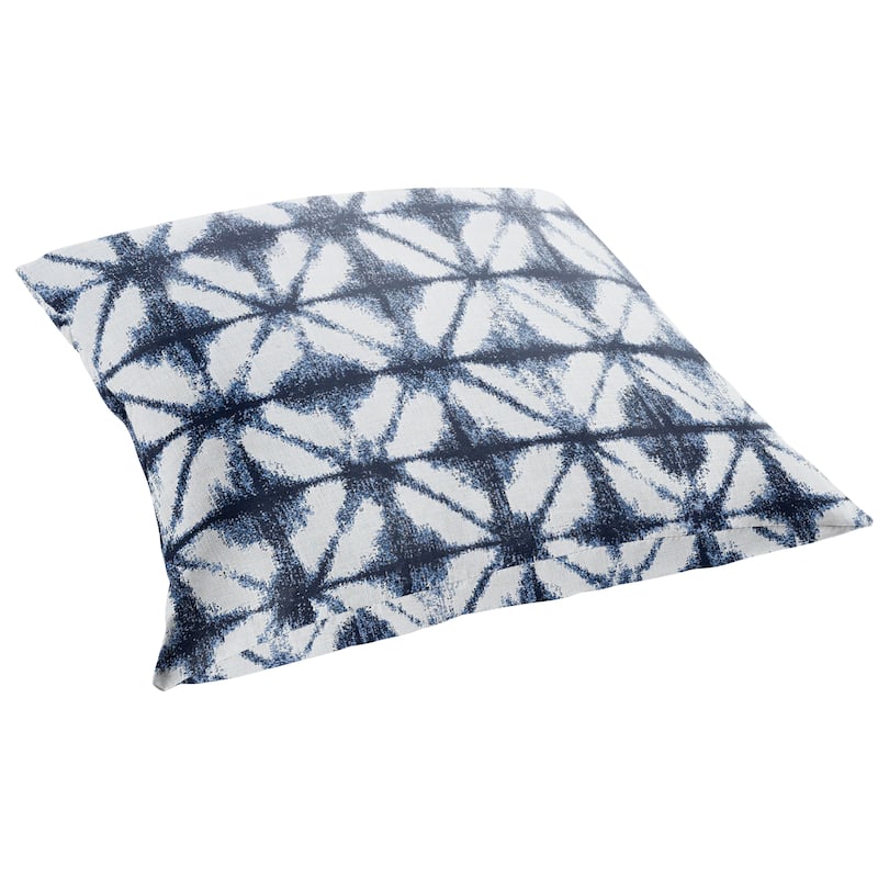 Sorra Home Sunbrella Outdoor Knife Edge Floor Pillow Single - Midori Indigo