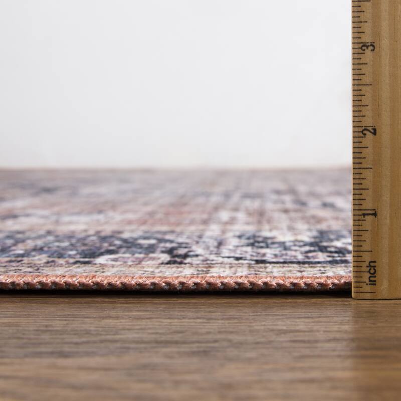 Abani Rugs Lola LOL150A Brown Blue Medallion Area Rug