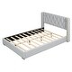preview thumbnail 4 of 26, Contemporary Full Upholstered Platform Bed with PU Cover and Wooden Slats