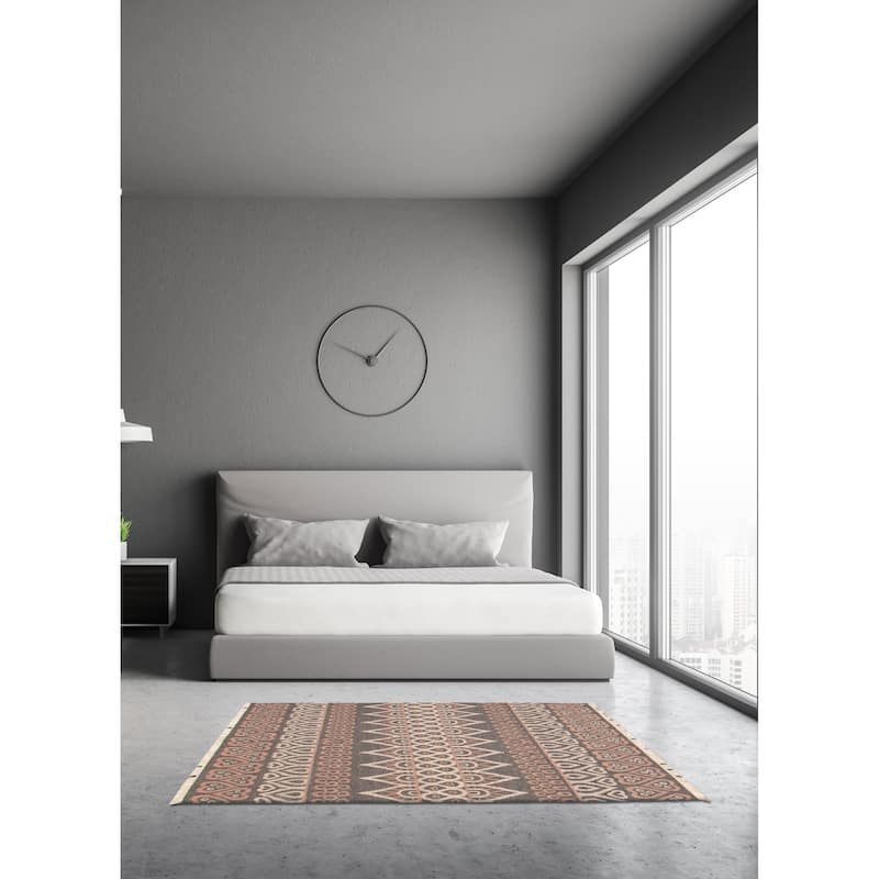 Ankara FW Grey Kilim 5'2" x 8'0" - 5'2 x 8'0